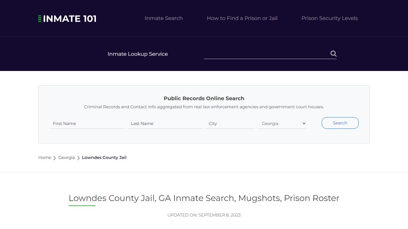 Lowndes County Jail, GA Inmate Search, Mugshots, Prison Roster